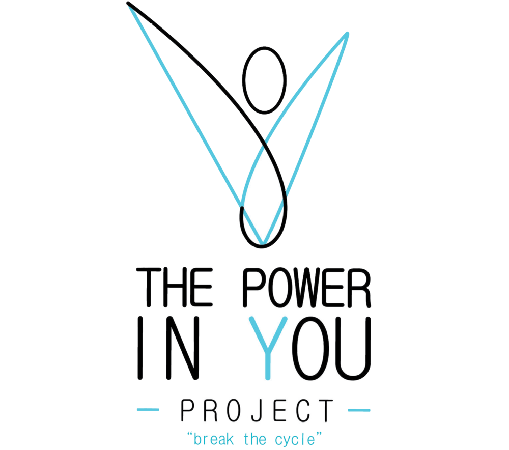 Logo for 'The Power In You Project' with a stylized 'Y' and motivational text on a white background.